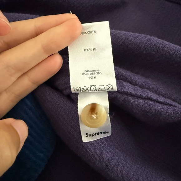 Rare SUPREME Limited Edition Color Block Corduroy Hoodie Shirt - Picture 7 of 8